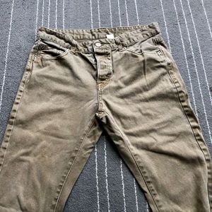 Tan dyed jeans